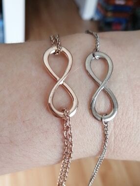 2 Infinity Romantic/Friendship Bracelets  Women's Men's Adjustable Sized 7-8.5